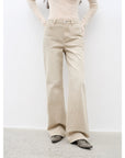 "Flare Mark" Retro all - season slim - fit versatile floor - length washed flared jeans - variant_title