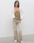 "Flare Mark" Retro all - season slim - fit versatile floor - length washed flared jeans - variant_title