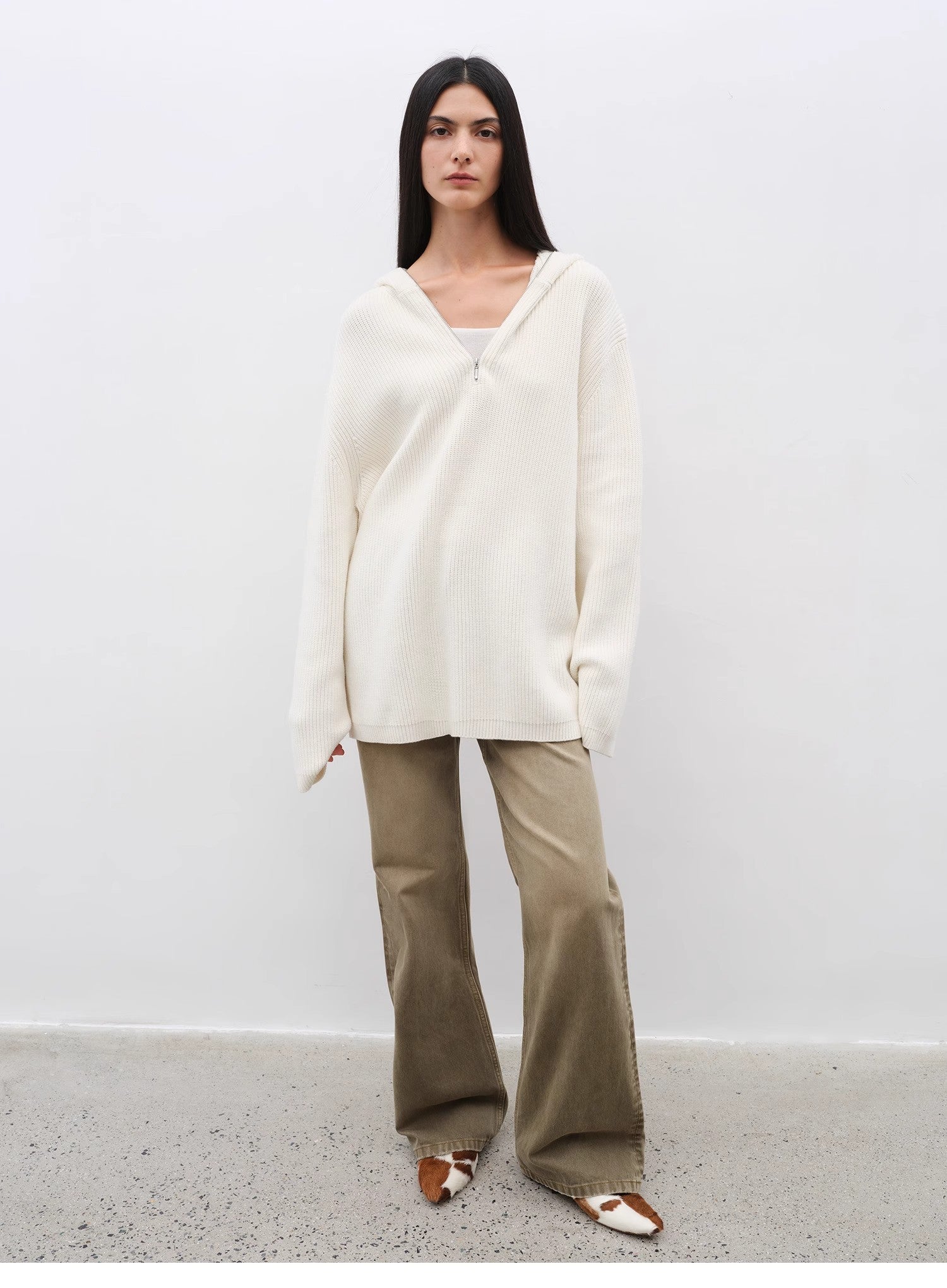 "Flare Mark" Retro all - season slim - fit versatile floor - length washed flared jeans - variant_title