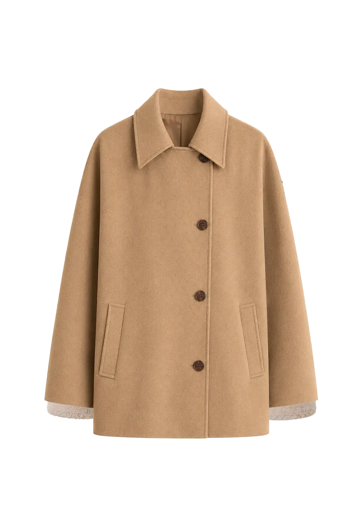 Fleeting Memories cashmere wool short coat with bat sleeves product image 01