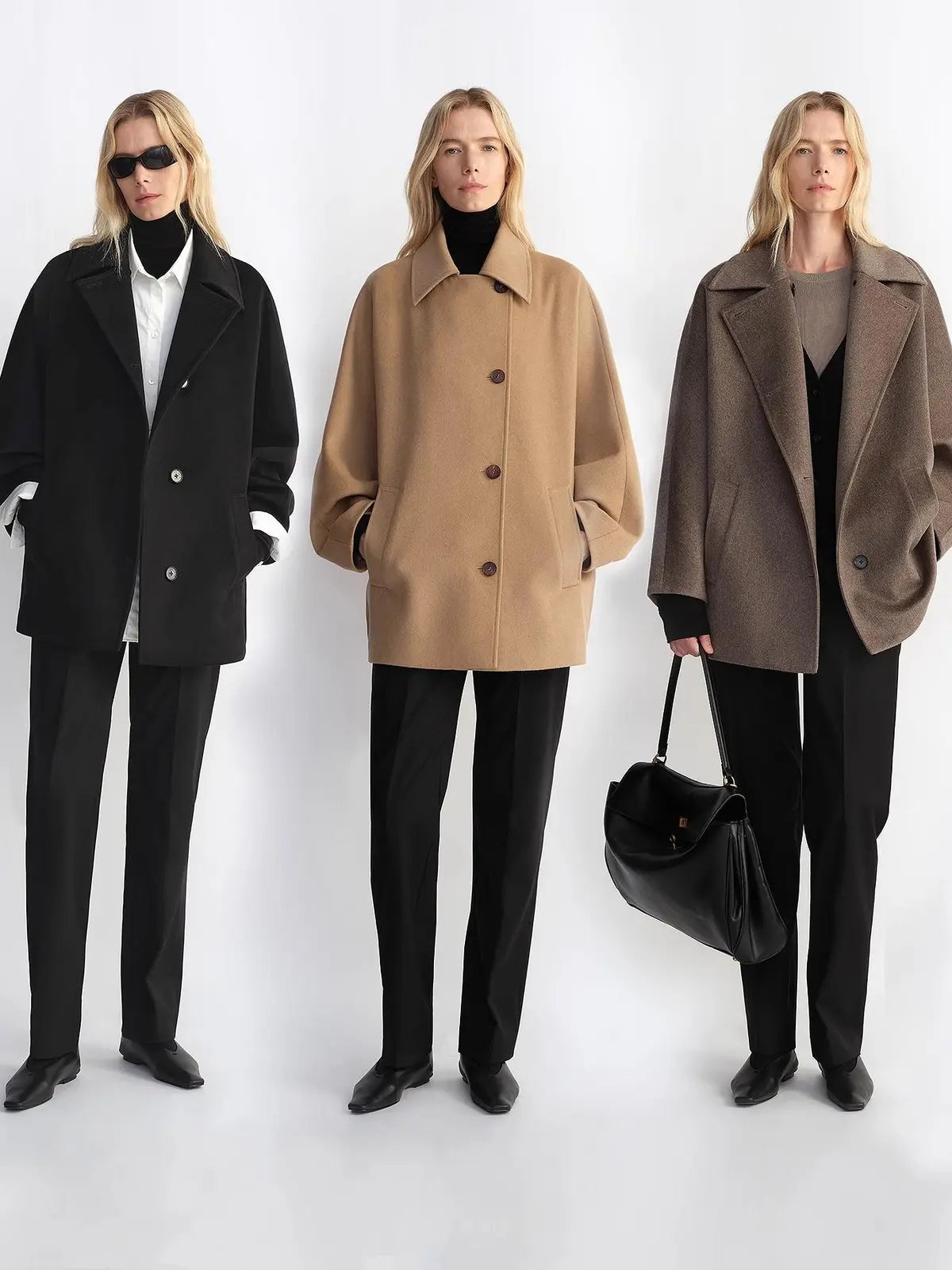 Fleeting Memories cashmere wool short coat with bat sleeves product image 12