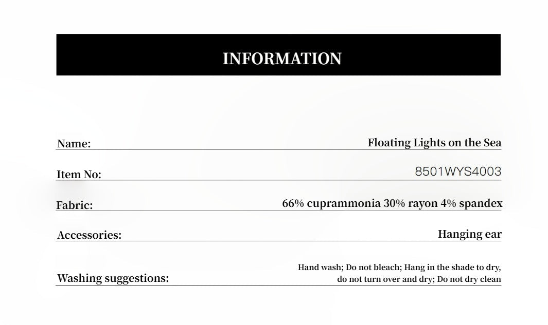 "Floating Lights on the Sea" Adjustable Waist Pleated Straight Skirt - variant_title