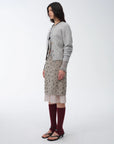 "Flowers and Her" irregular hand - embroidered sequin skirt - variant_title
