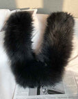 Fox Fur Knitted Scarf Warm Double - Sided Fur Neck Scarf - variant_title