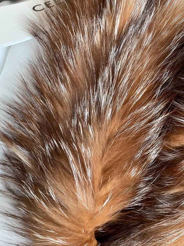 Fox Fur Knitted Scarf Warm Double - Sided Fur Neck Scarf - variant_title