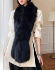 Fox Fur Scarf Extra Long Braided Fur Collar Autumn and Winter Warmth Extra Long Real Fur Scarf Women - variant_title