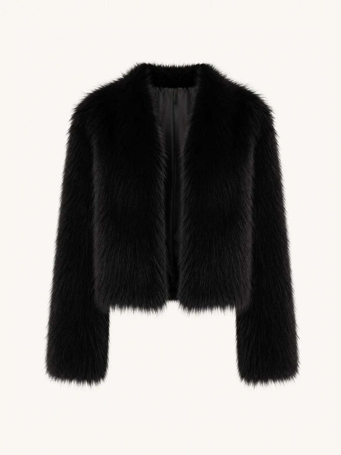 Free Spirit Black SagaFurs fox fur and leather coat product view