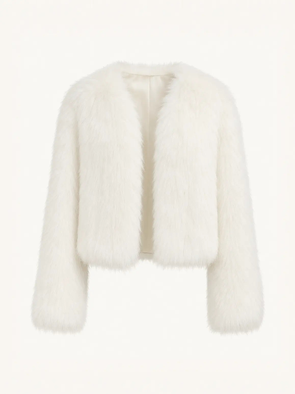 Free Spirit Classic White SagaFurs fox fur and leather coat product view