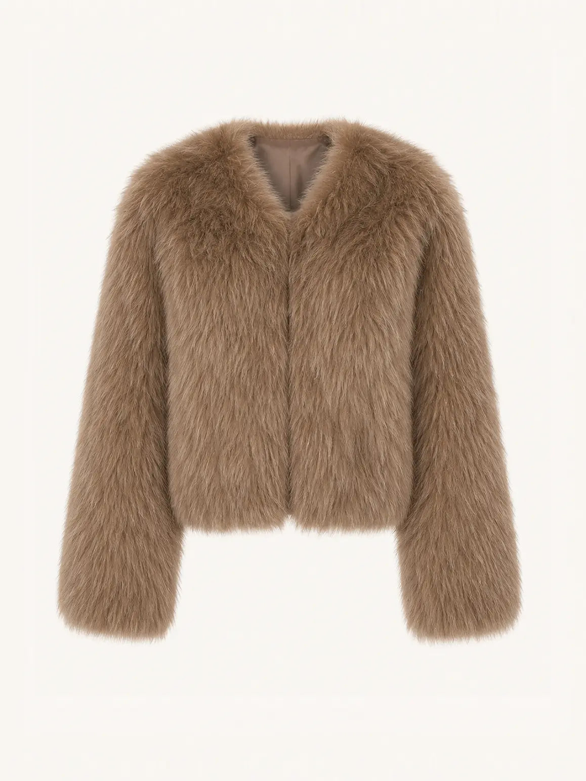 Free Spirit Mocha SagaFurs fox fur and leather coat product view