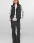 "Free to run away" miu style fake two - piece workwear micro - flared casual pants low - waist slim zipper trousers for women - variant_title