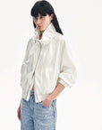 "Front Page Daily" drawstring raglan sleeve straight collar jacket summer - variant_title