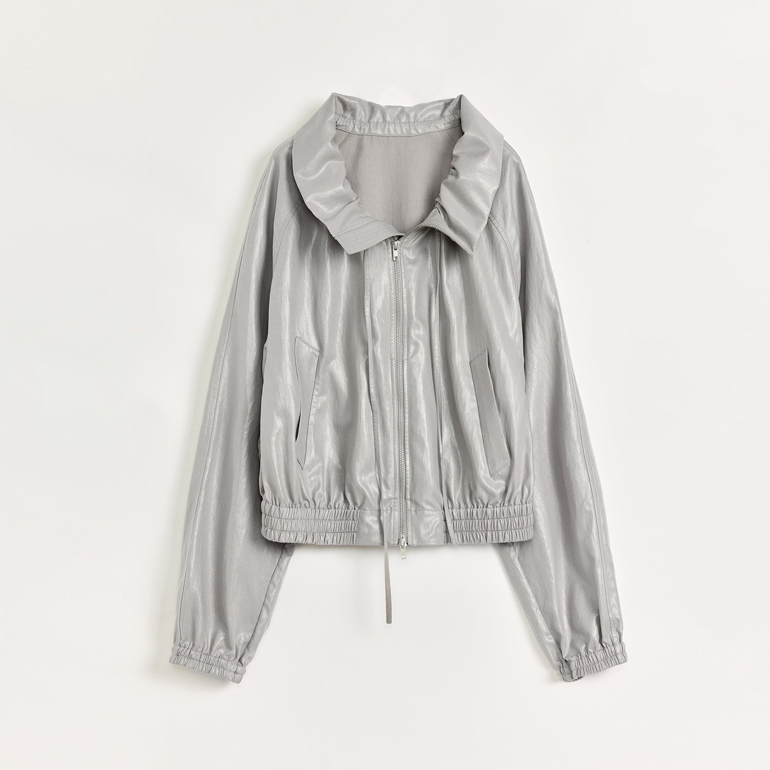 "Front Page Daily" drawstring raglan sleeve straight collar jacket summer - variant_title