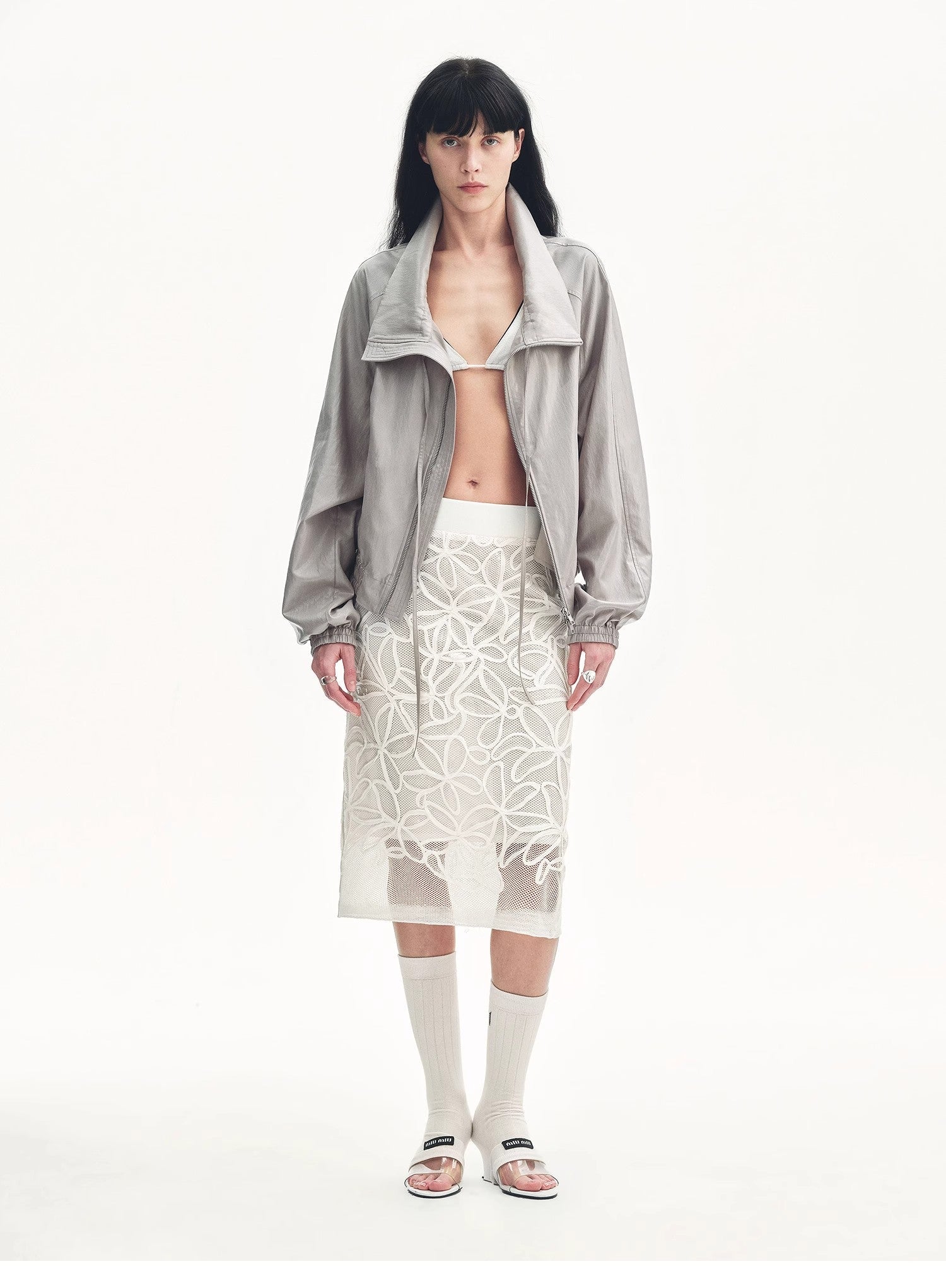 "Front Page Daily" drawstring raglan sleeve straight collar jacket summer - variant_title