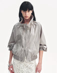 "Front Page Daily" drawstring raglan sleeve straight collar jacket summer - variant_title