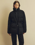 Firelady Frost Wild black down parka outfit view