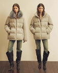 Firelady Frost Wild fur-trim down parka lifestyle view