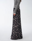 "Gallery Dusse" Vintage Print Straight Draped Skirt - variant_title