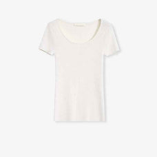German Yangtze machine washable wool round neck slim short sleeve top for women - variant_title