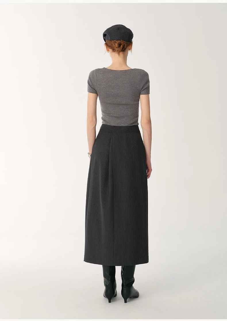German Yangtze machine washable wool round neck slim short sleeve top for women - variant_title