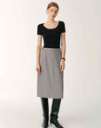 German Yangtze machine washable wool round neck slim short sleeve top for women - variant_title