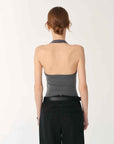 German Yangzi 48S machine washable wool all - match halter neck jumpsuit for women - variant_title
