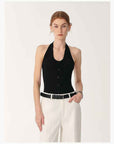 German Yangzi 48S machine washable wool all - match halter neck jumpsuit for women - variant_title