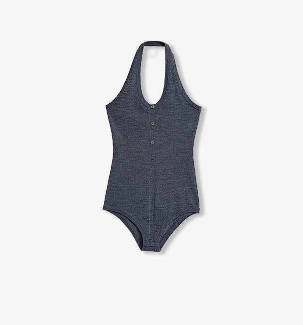 German Yangzi 48S machine washable wool all - match halter neck jumpsuit for women - variant_title