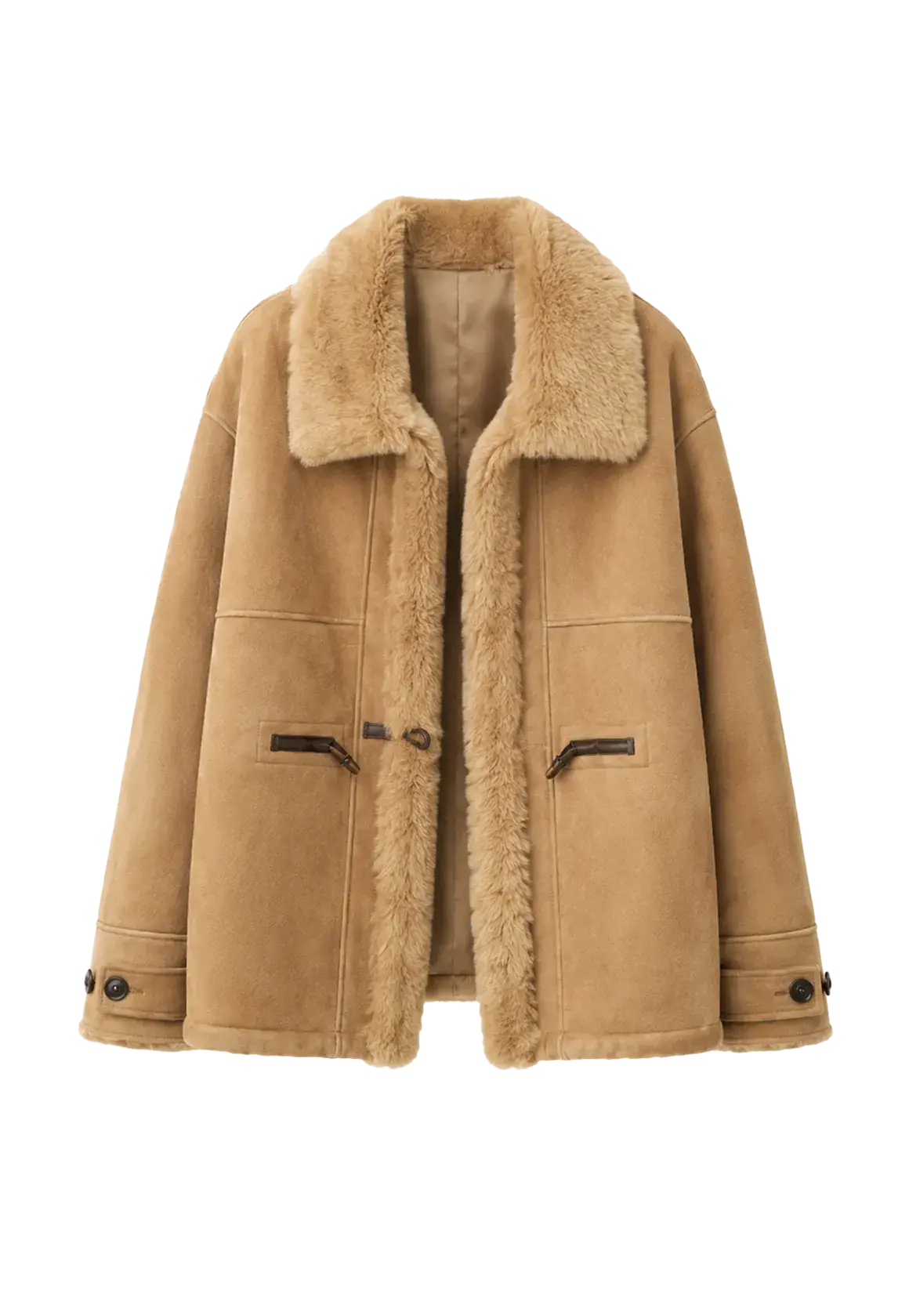 Glam Belle Tuscan curly wool shearling jacket product image 01