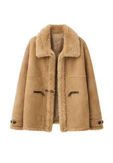 Glam Belle Tuscan curly wool shearling jacket product image 01