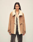 Glam Belle Tuscan curly wool shearling jacket product image 10