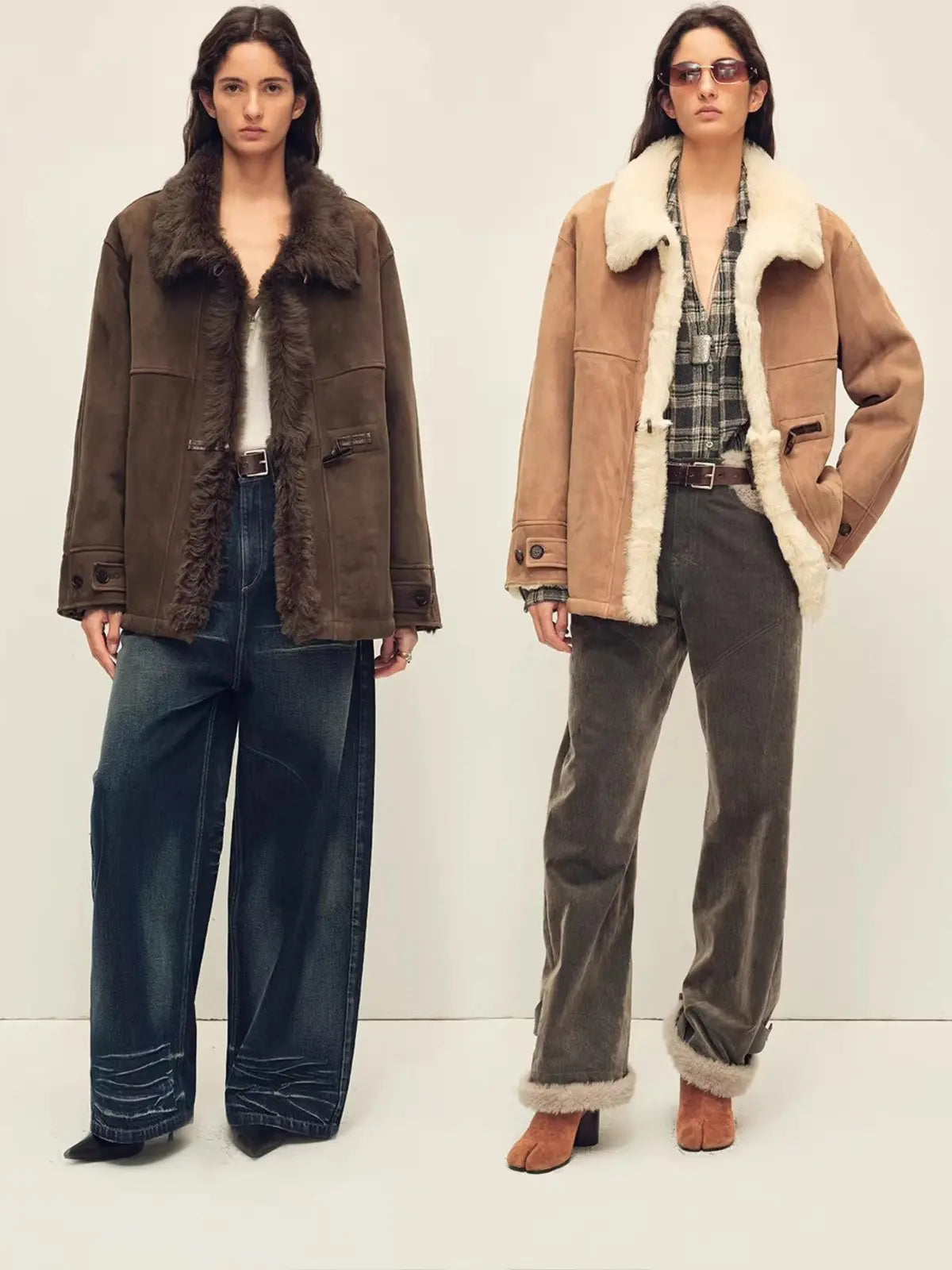 Glam Belle Tuscan curly wool shearling jacket product image 11