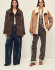 Glam Belle Tuscan curly wool shearling jacket product image 11
