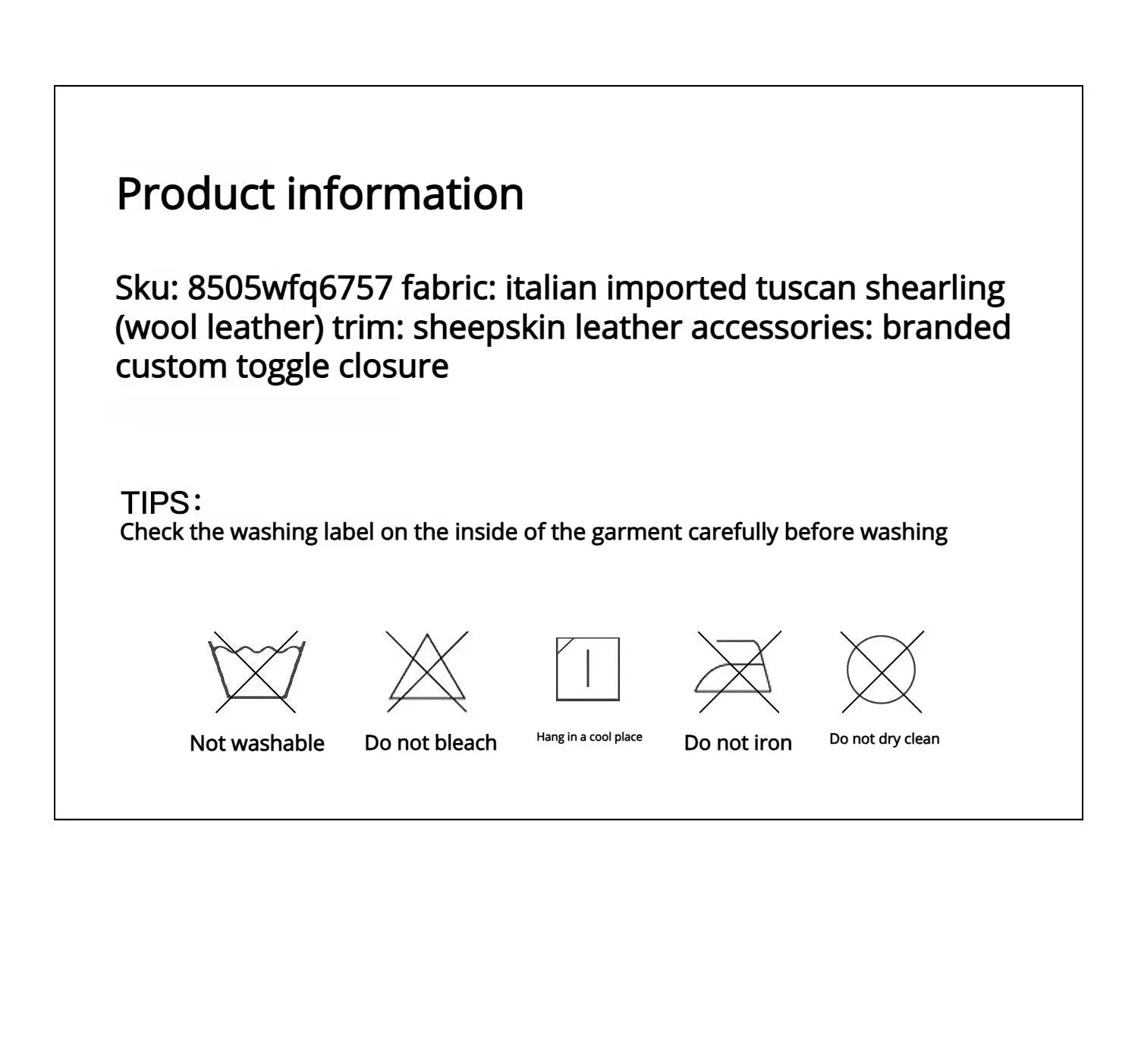 Glam Belle Tuscan curly wool shearling jacket product image 14