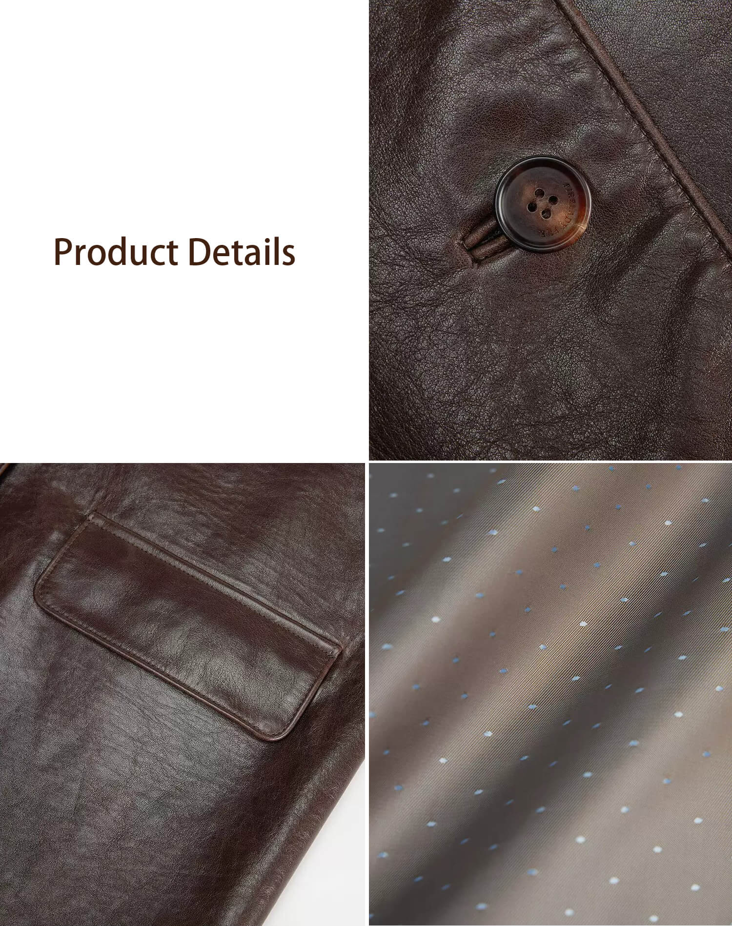 Goatskin simple and versatile retro suit - style leather windbreaker jacket "Fashionable Kosi"Firelady Fur