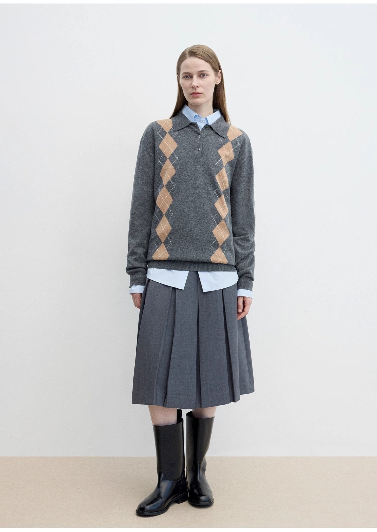 "Graduate" Machine Washable Wool Polo Neck Sweater Preppy Vintage Top - variant_title