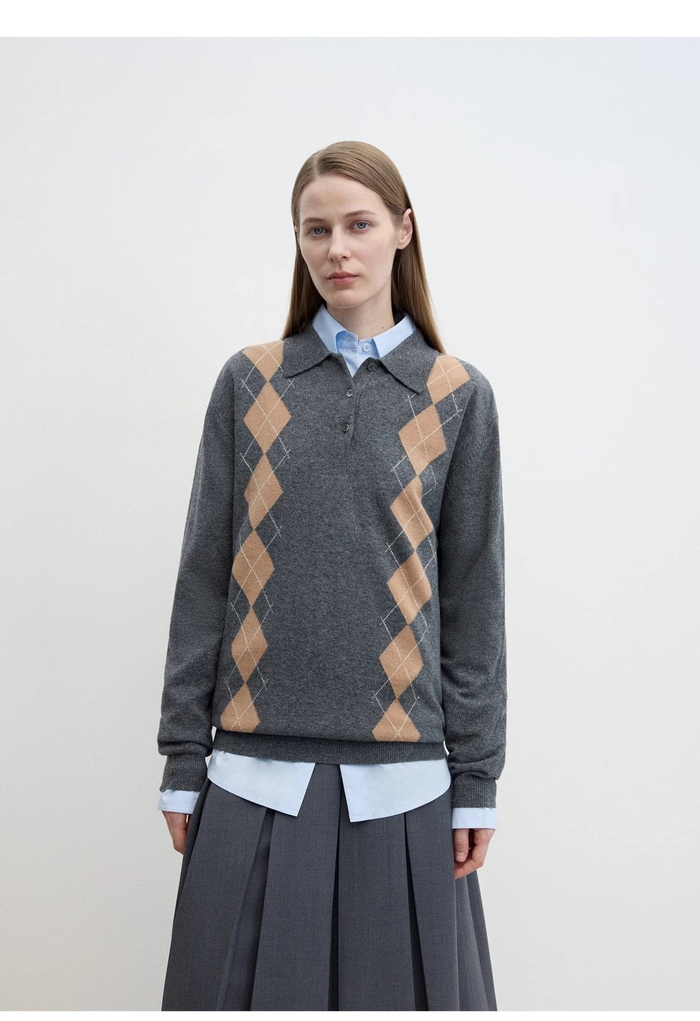 "Graduate" Machine Washable Wool Polo Neck Sweater Preppy Vintage Top - variant_title