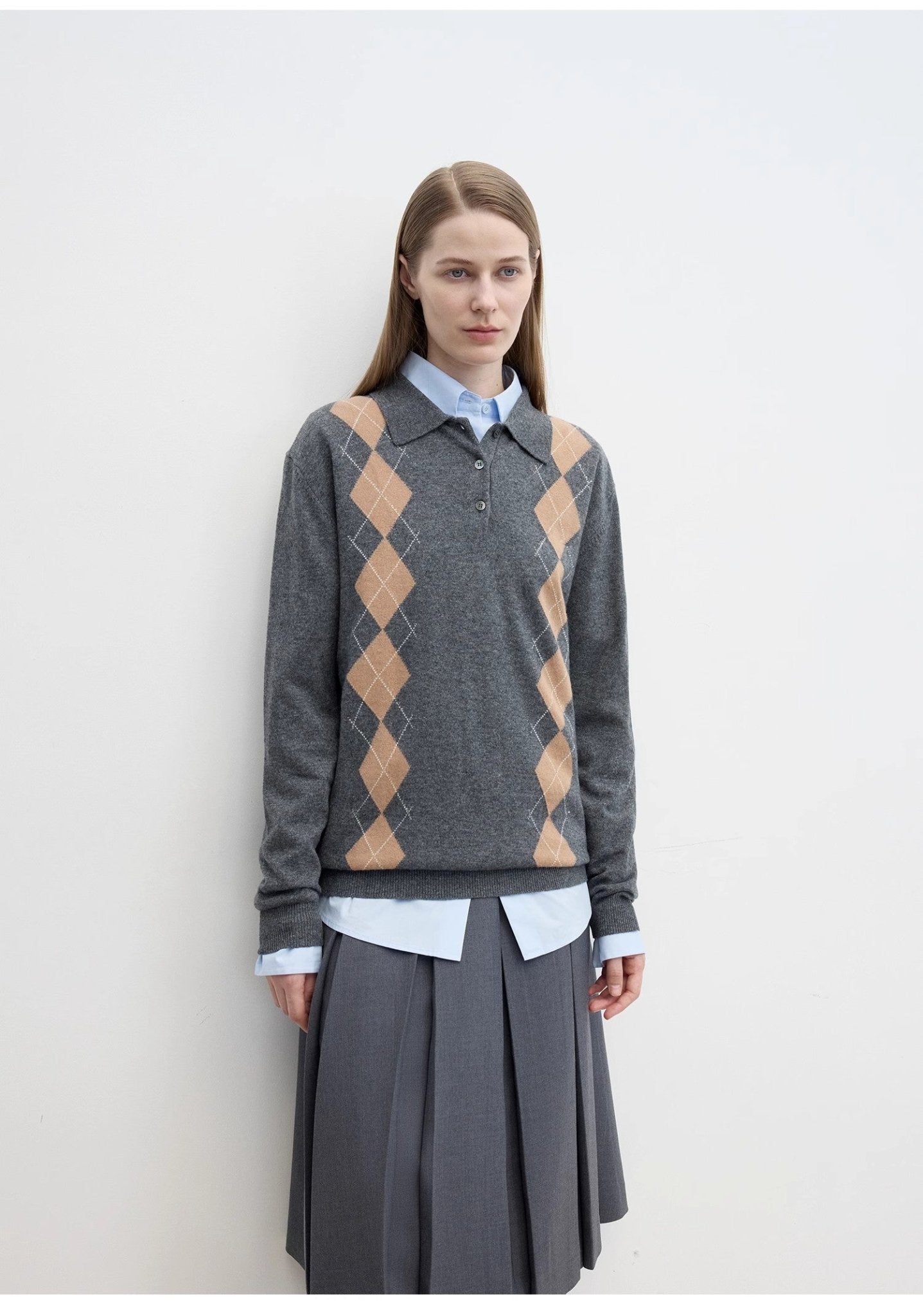 "Graduate" Machine Washable Wool Polo Neck Sweater Preppy Vintage Top - variant_title