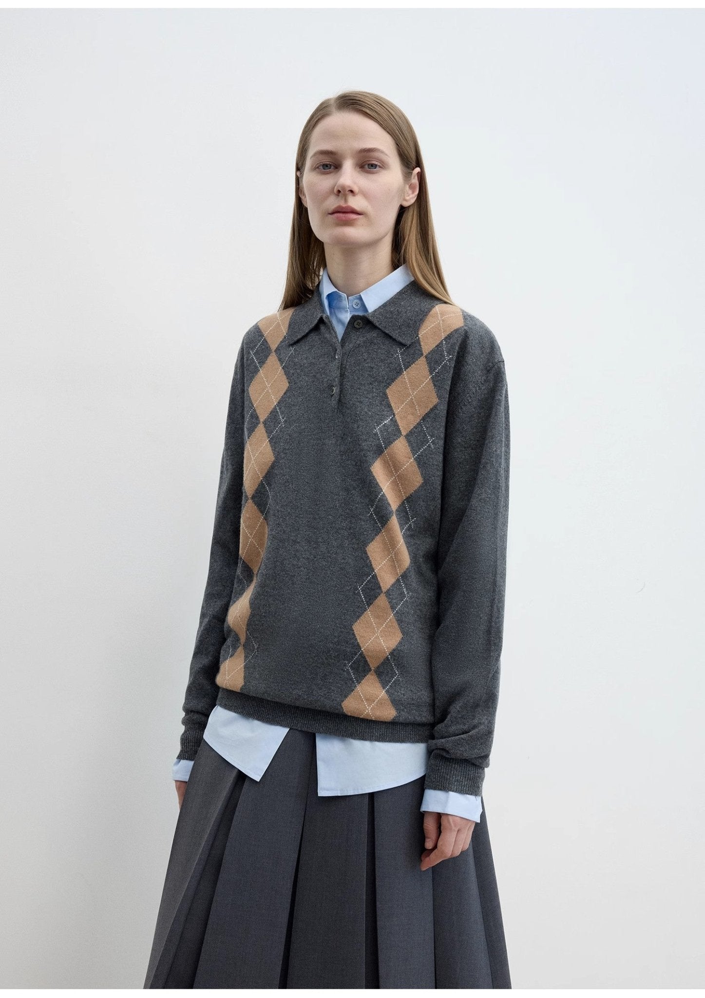 "Graduate" Machine Washable Wool Polo Neck Sweater Preppy Vintage Top - variant_title