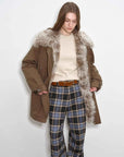 Firelady Fur Green Mile Miracle dark brown parka casual front view