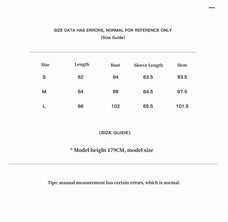 "Hazy Moonlight" silk chiffon shirt size chart