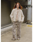 "Healing Eros" casual stand - up collar short Toscana Shearing Coat winter