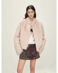 "Healing Eros" casual stand - up collar short Toscana Shearing Coat winter