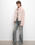 "Healing Eros" casual stand - up collar short Tuscan sheepskin fur coat winter - variant_title