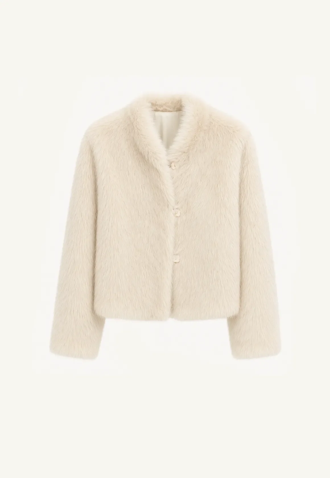 Healing Eros wheat field Toscana shearling stand-collar coat product cutout