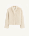 Healing Eros wheat field Toscana shearling stand-collar coat product cutout