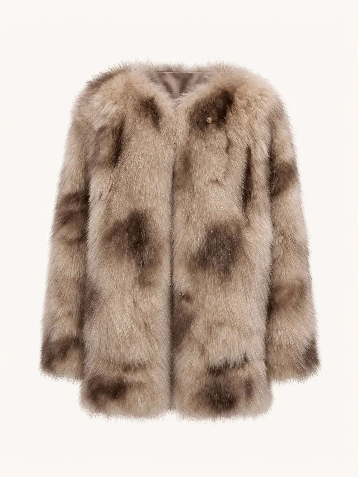Heartbeat Caramel SagaFurs fox fur coat front product view