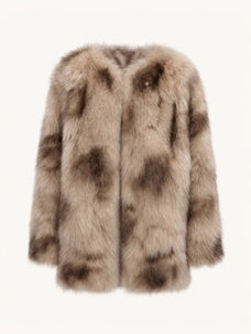 Heartbeat Caramel SagaFurs fox fur coat front product view