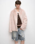 "Heartbeat Mark" Tuscany sheepskin women's short fur coat - variant_title
