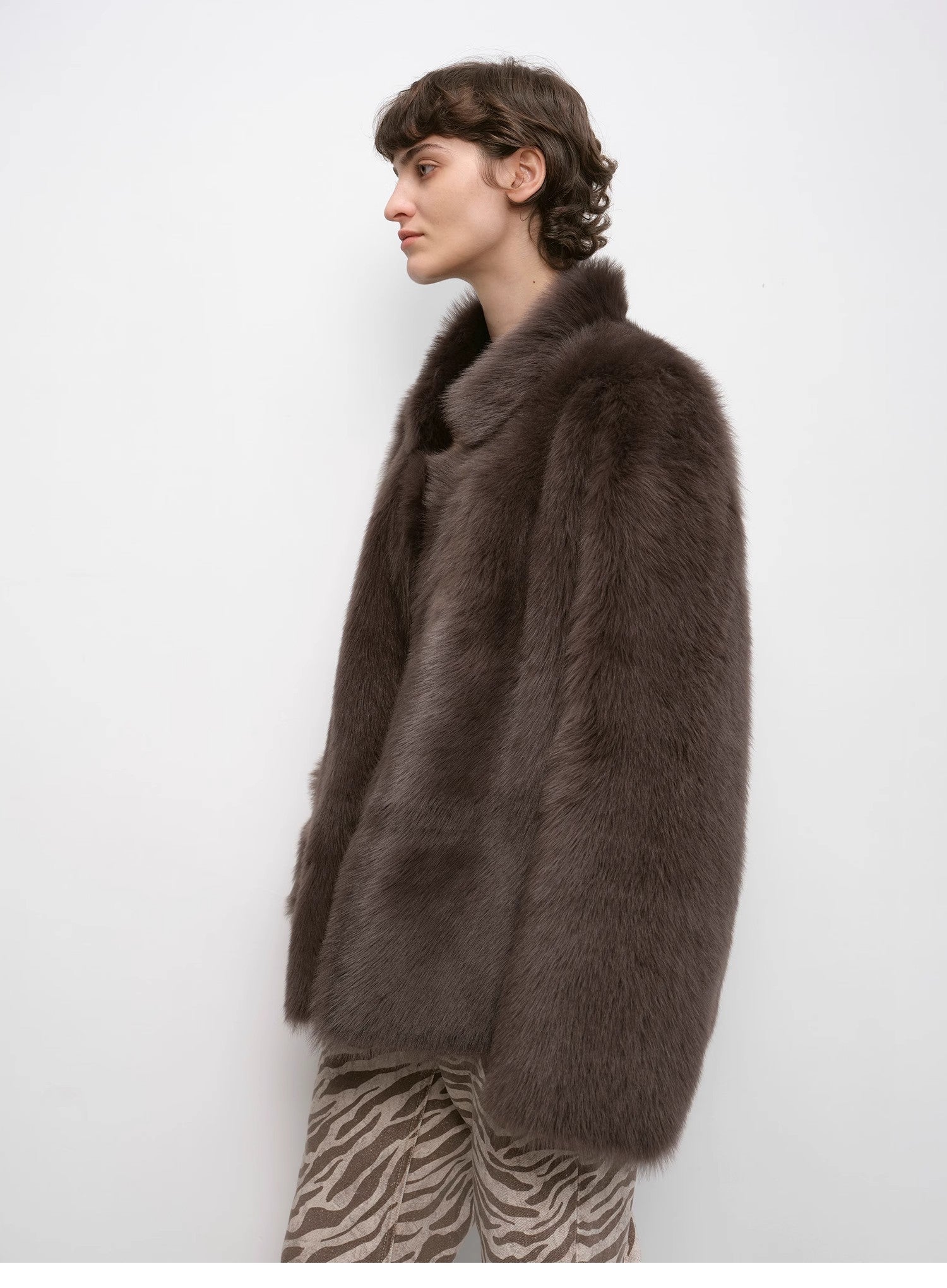 "Heartbeat Mark" Tuscany sheepskin women's short fur coat - variant_title