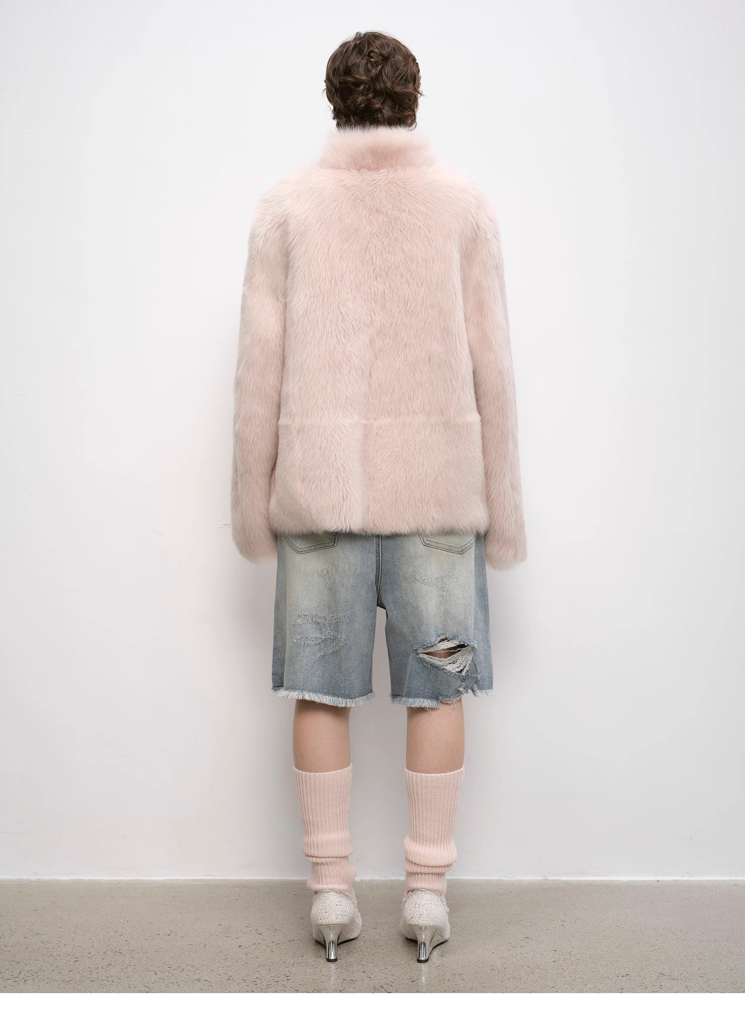 "Heartbeat Mark" Tuscany sheepskin women's short fur coat - variant_title